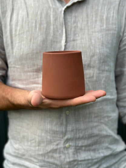Round 4.33"H Reddish Brown Terracota Planter Pot for Plants and Home Decor | Style 111 - Rustike Home