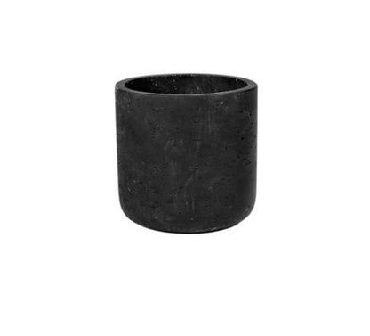 Round Rough Black Washed Planter Pot for Plants and Home Decor | Style 104 - Rustike Home