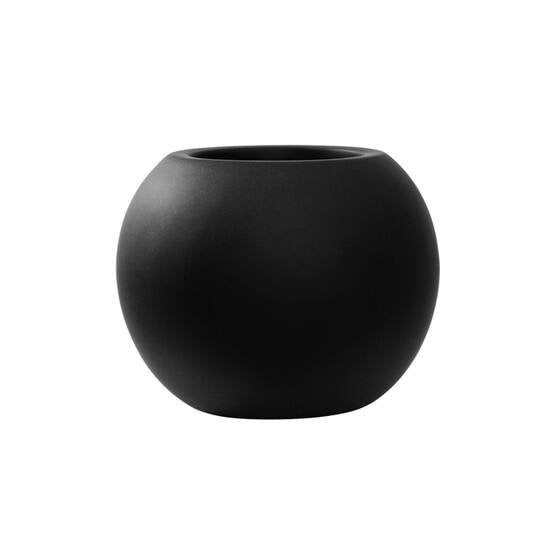 Round Ball Black Planter 8.07" H Pot for Plants and Home Decor | Style 118 - Rustike Home