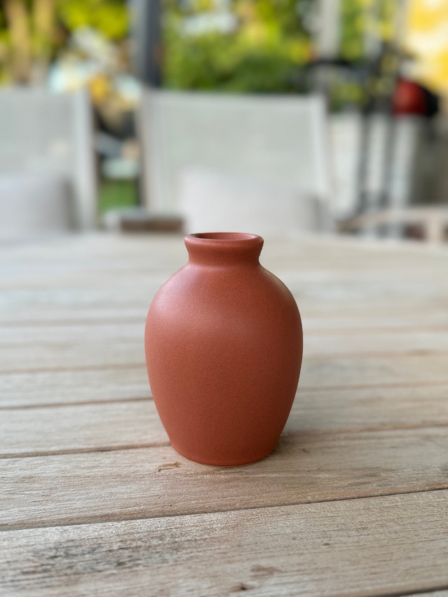 Matte Small Terracotta Flower Vase Cup Decorative Orange Home Decor - Rustike Home