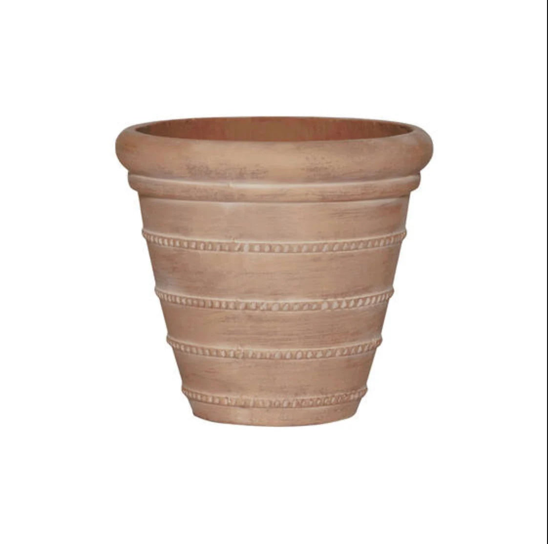 Round Rough Black Washed Planter Pot for Plants and Home Decor | Style 104 - Rustike Home