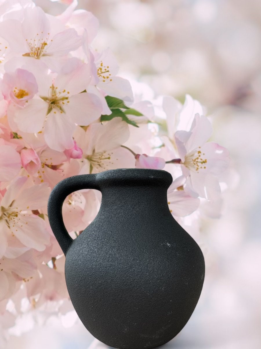 Matte Black Ceramic Vase Pot for Plants and Home Decor - Rustike Home