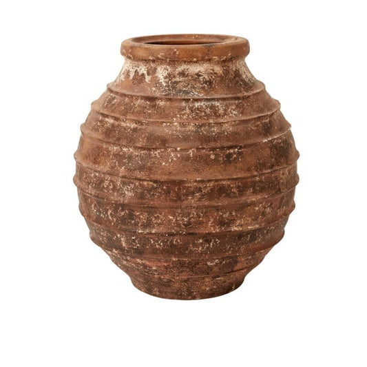 Large Vintage Olive Jar "Siena" Decorative Italian Vase Turkish Olive Pot - Rustike Home