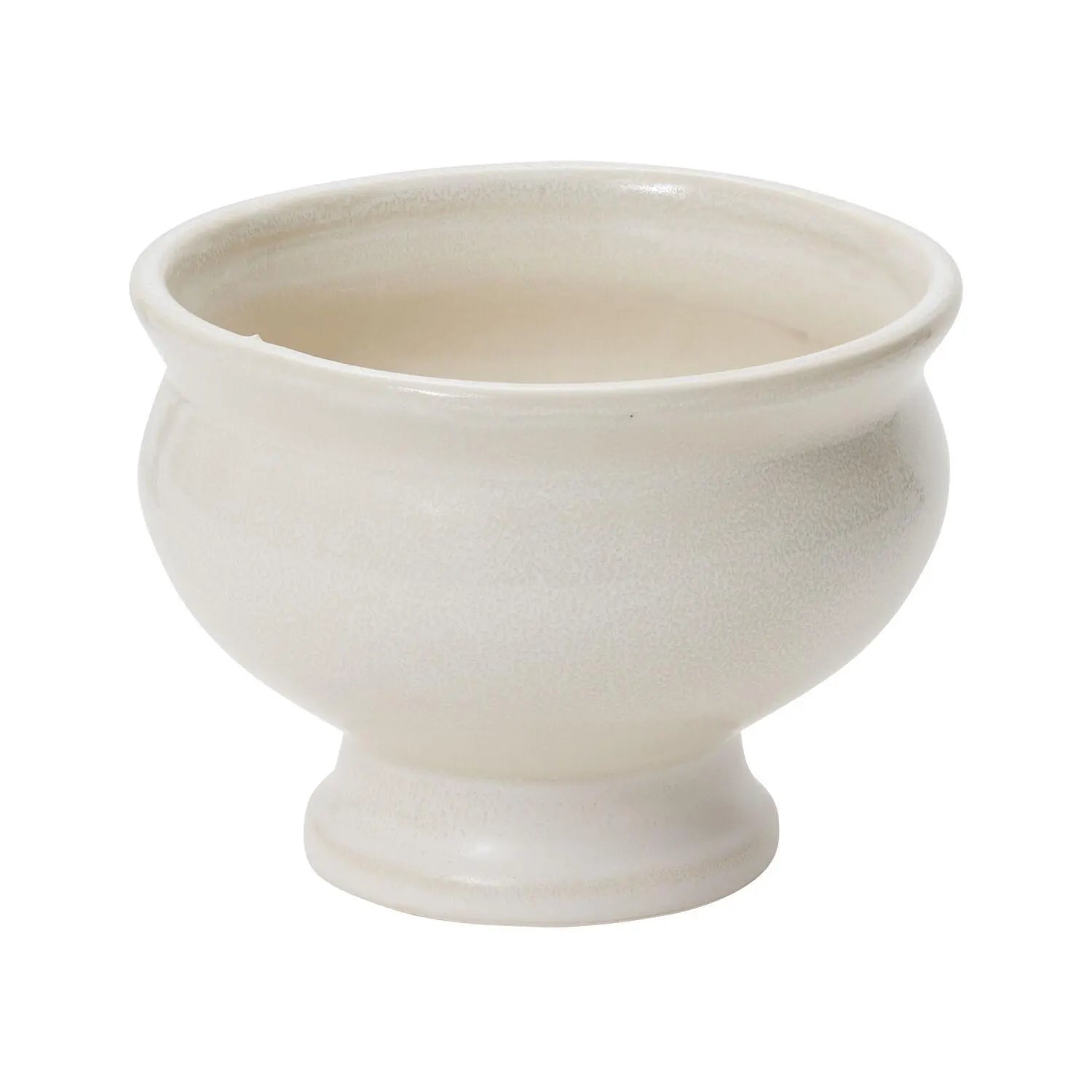 Round White "Ellis" Footed Planter Pot Compote for Plants and Home Decor - Rustike Home