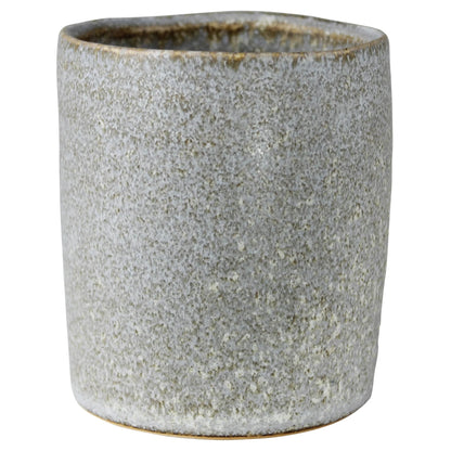 Set of 4 - Light Grey "Porto" Glazed Ceramic Cups Coffee Tea Mugs - Rustike Home