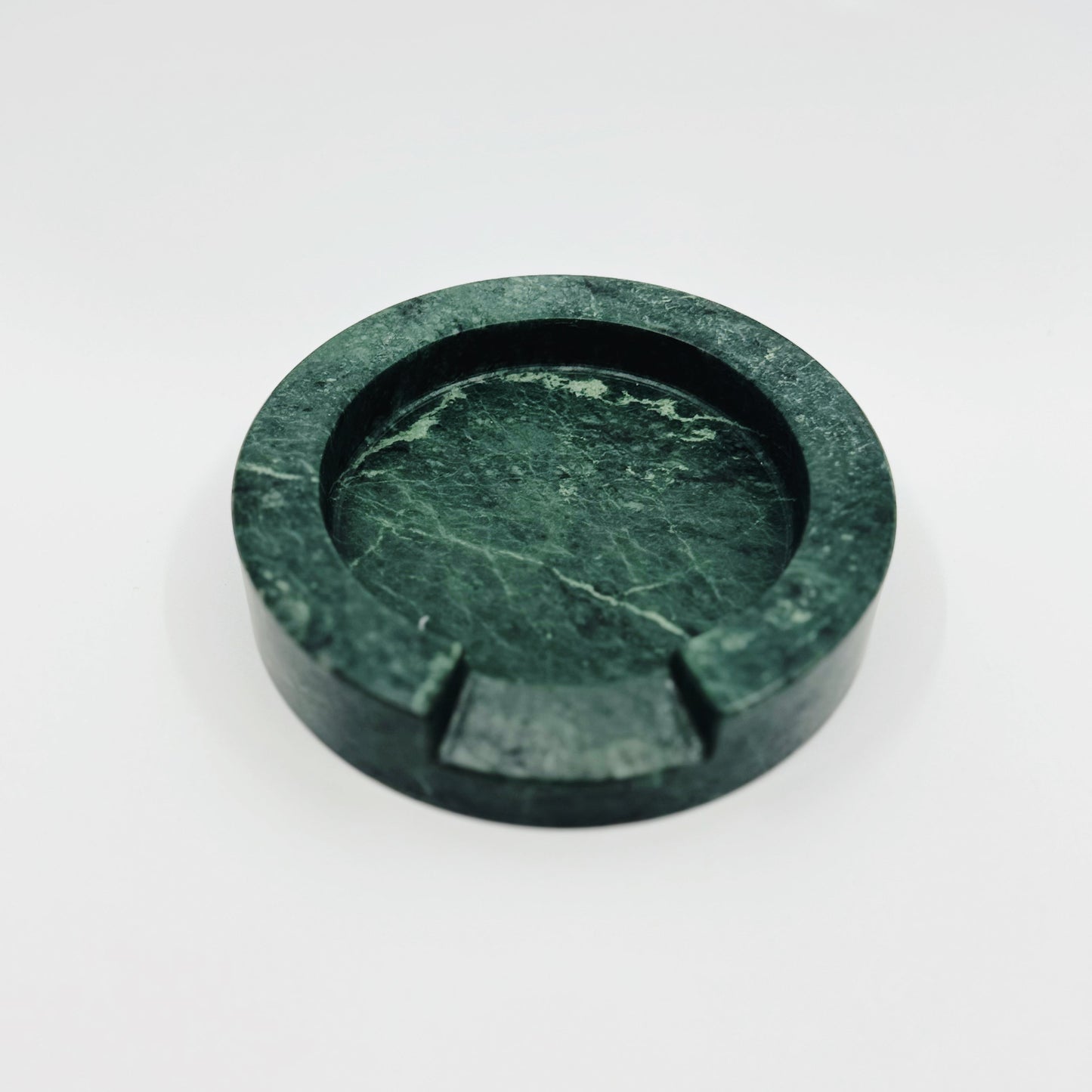 Turned Emerald Green Marble Round Spoon Rest | Natural Stone - Rustike Home