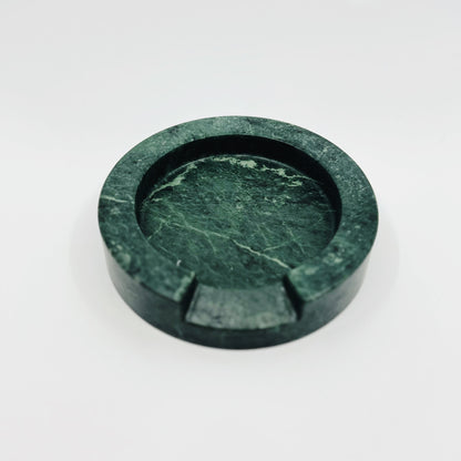 Turned Emerald Green Marble Round Spoon Rest | Natural Stone - Rustike Home