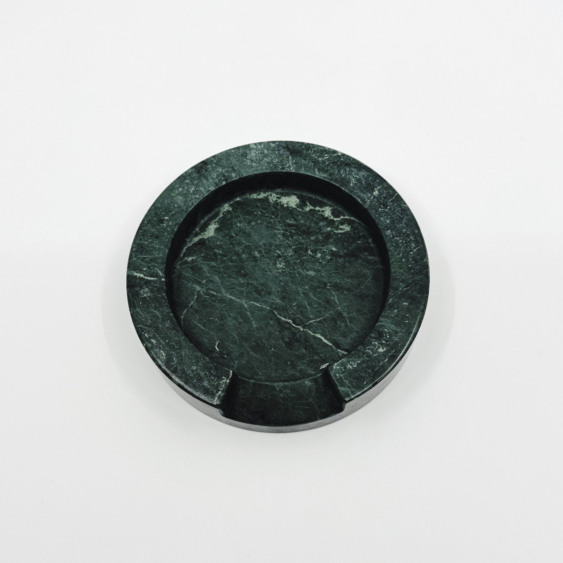 Turned Emerald Green Marble Round Spoon Rest | Natural Stone - Rustike Home