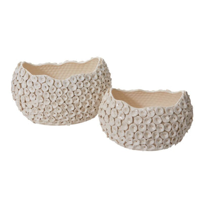 Luanda Textured Off-White Ceramic Decorative Bowl – 16"-20"