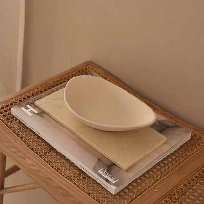 Beige Natural Marble Rectangle Tray Plateau - Rustike Home