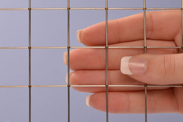 Square Stainless Steel Wire 1" Wire "Winnipeg" 18 Gauge Mesh - Rustike Home