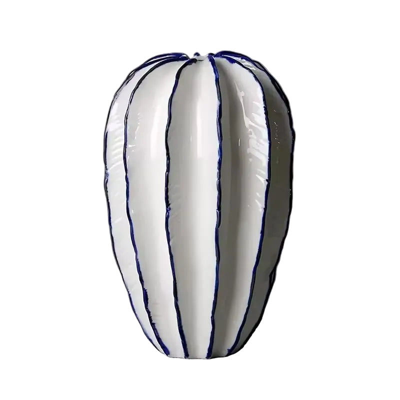 Ceramic Starfruit Decorative Flower Vase for Plants and Home Decor